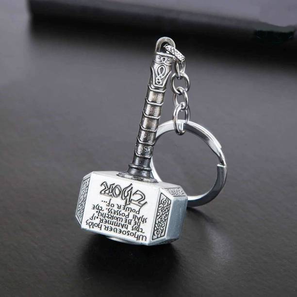 OSRAY New Thor Hammer Silver Key Chain