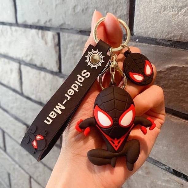 AGC Spiderman Premium Action Character 3D Rubber Silicone Keychain Key Chain