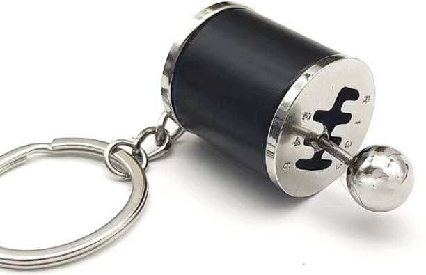रेवर्नेस्ट “6 Speed Gear Box Metal Keychain – Car Gear Shifter Key Ring” की चेन