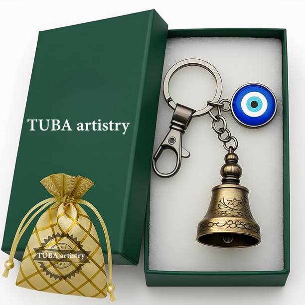 TUBA artistry Guardian Bell Keychain For Bike Car Tibetan Bell Keychain GoodLuck Charm Keyring Key Chain