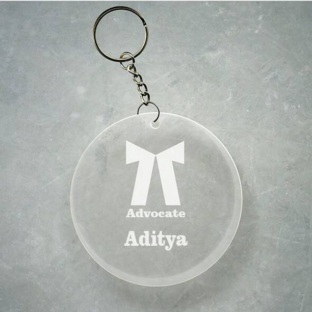 SY Gifts Advocate Logo Desigh With Aditya Name Key Chain