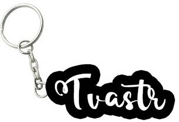 SY Gifts Tvastr Black White Name Keychain Key Chain
