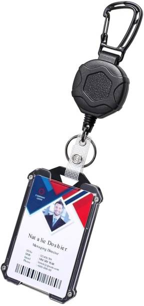 sannidhi Retractable Keychain with ID Card Holder Retractable Badge Holder, Heavy Duty Key Chain