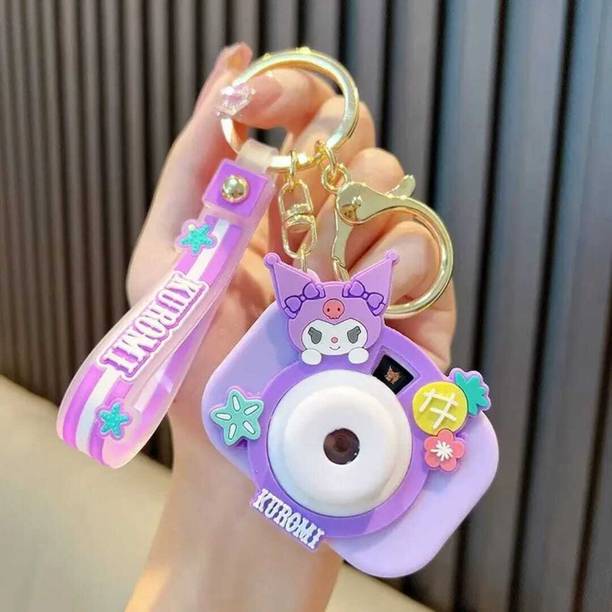 ZOQQI Hello Kitty Mini Camera Keychain with LED Cartoon Projection Light Toy Gift Key Chain