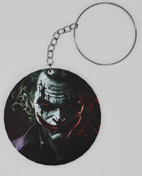 Inkywinky Sinister Clown Dark Theme Keychain | Intense Graphic Print Key Ring Key Chain