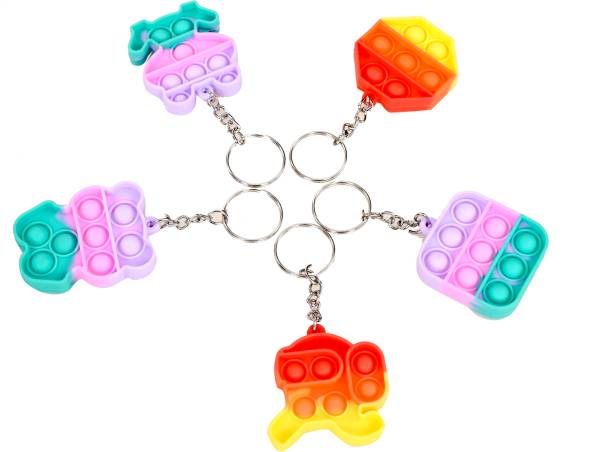 PlayKith POP-IT Keychain with Push Bubble Toy Key-Ring Key Chain