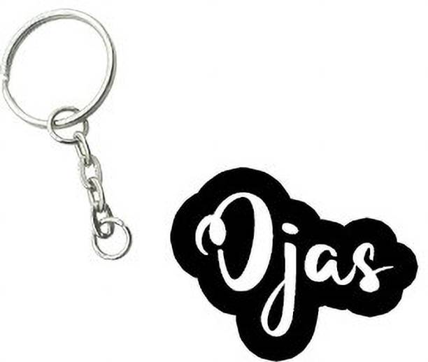 SY Gifts Ojas Black White Name Keychain Key Chain