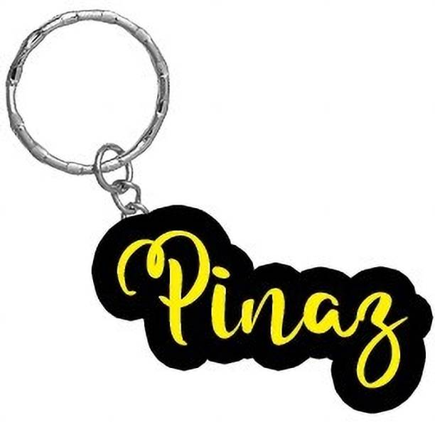 SY Gifts Pinaz Name Black Yellow Name Keychain Key Chain