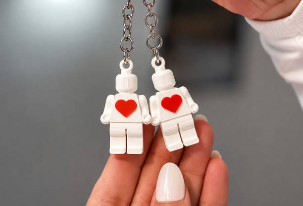 fluffy hub keychains couple @1 Key Chain
