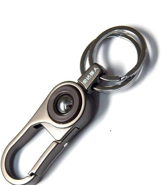 Jdp Novelty Premium Quality Metal Hook Locking Silver Ring Metal KeyChain 4371 Key Chain