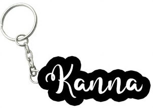 SY Gifts Kanna Black White Name Keychain Key Chain