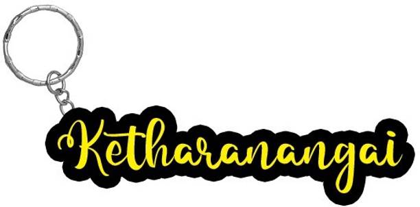 SY Gifts Ketharanangai Name Black Yellow Name Keychain Key Chain