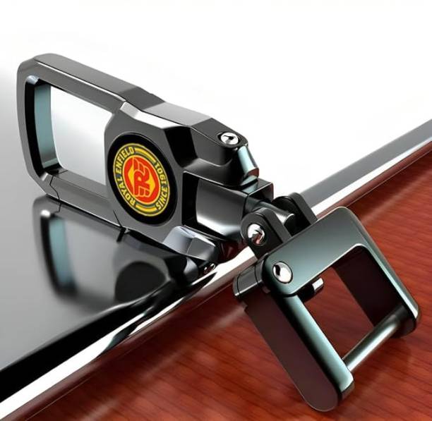 Greenworld Premium Dual Side Logo Keychain For Royal Enfield Hunter350/Bullet/Metior/Clasic Key Chain