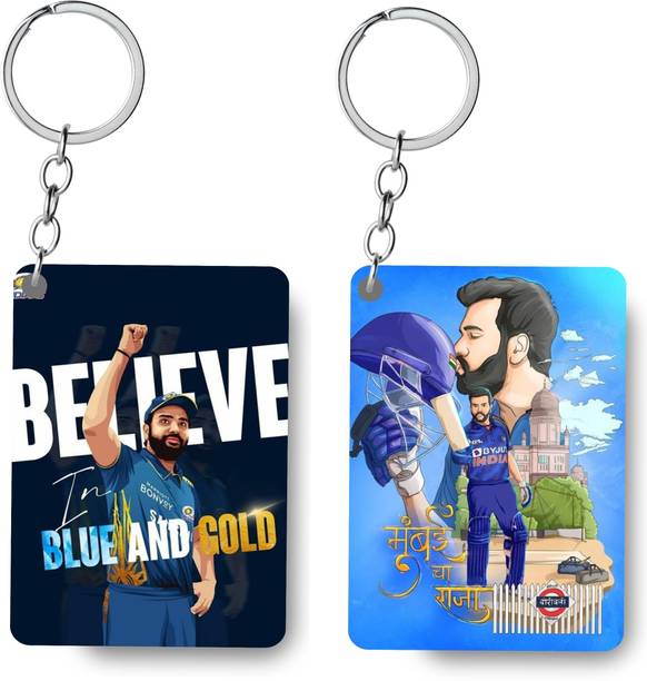 kart-in Printed Rohit Sharma Keychain for Bag, Car, Bike, Best Gift For Cricket Fans Key Chain