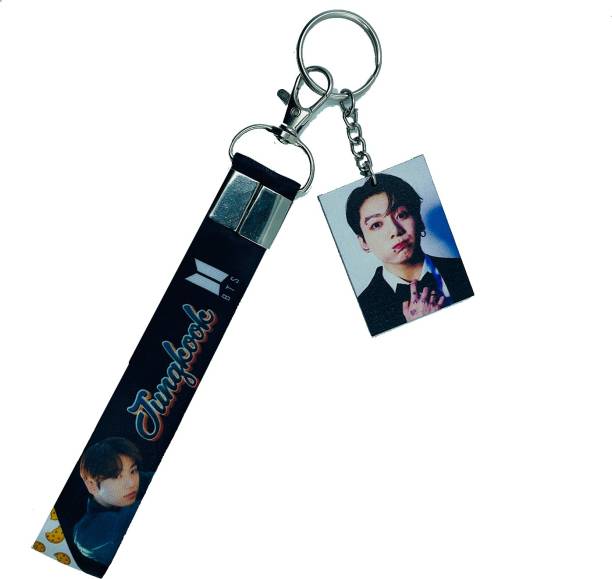 Since 7 Store BTS Jungkook (JK) Double Sided 2 in 1 combo keychain For BTS Fans / For Gifting Key Chain