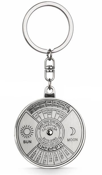 STORITE Rotating Disk Keychain with 50-Year Calendar Key Chain