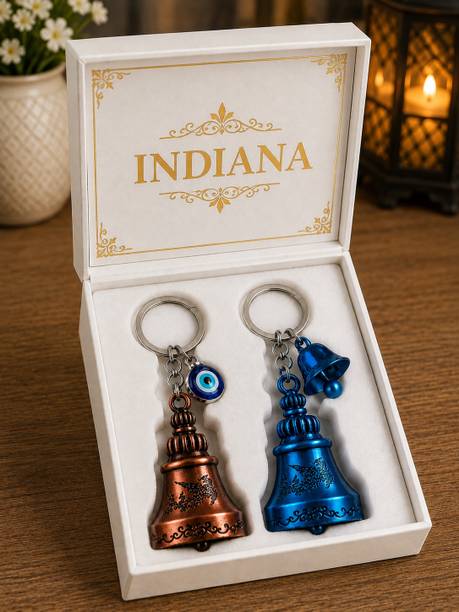Indiana Guardian Bell Key Chain with Evil Eye Key Chain