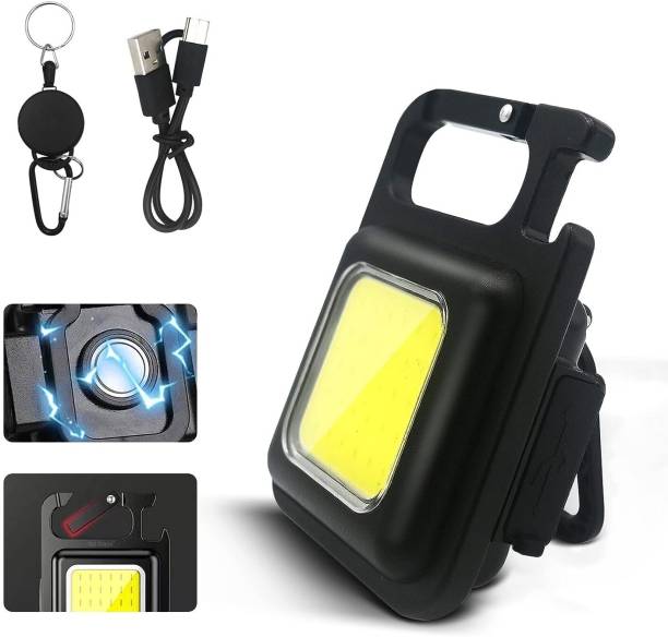 MOBONE ® Mini led cob Keychain Torch cob Rechargeable Keychain Light 3 hrs Torch Emergency Light