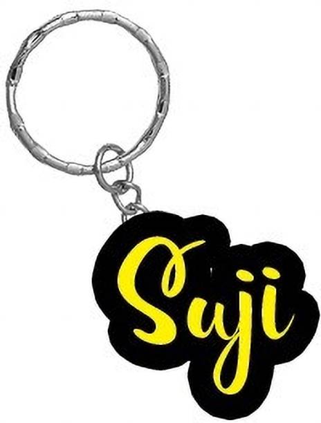 SY Gifts Suji Name Black Yellow Name Keychain Key Chain