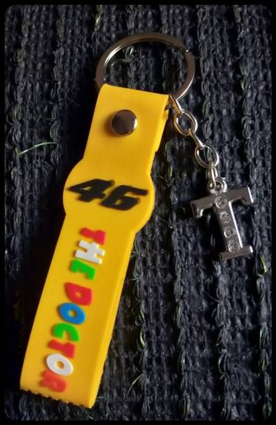 Meeko.com T Letter With Vr46 Patti Key Chain 1s-Kc51 Key Chain