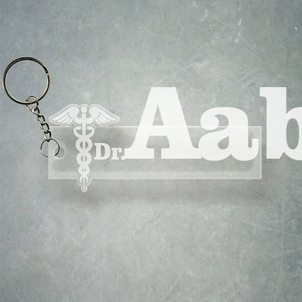 SY Gifts Doctor Logo Desigh With Aabha Name Key Chain