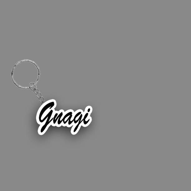 SY Gifts SYG Gnagi Name Keychain White And Black Key Chain