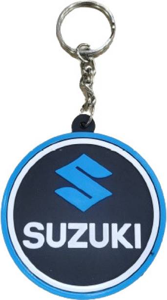 Golden Fox SUZUKI BLUE AND BLACK RUBBER KEY CHAIN WITH HOOK Key Chain