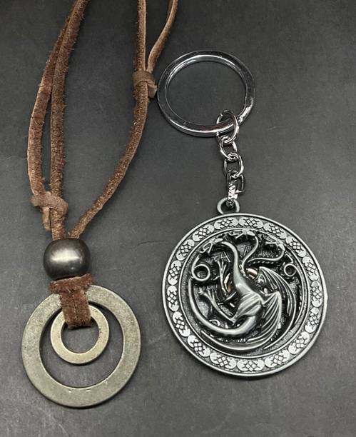 Skycart Game of thrones and leather Locket Key Chain