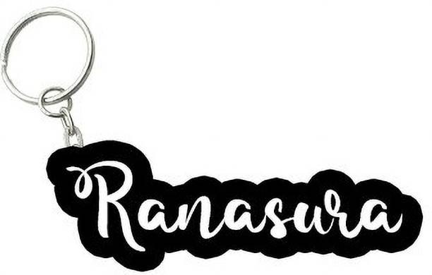SY Gifts Ranasura Black White Name Keychain Key Chain