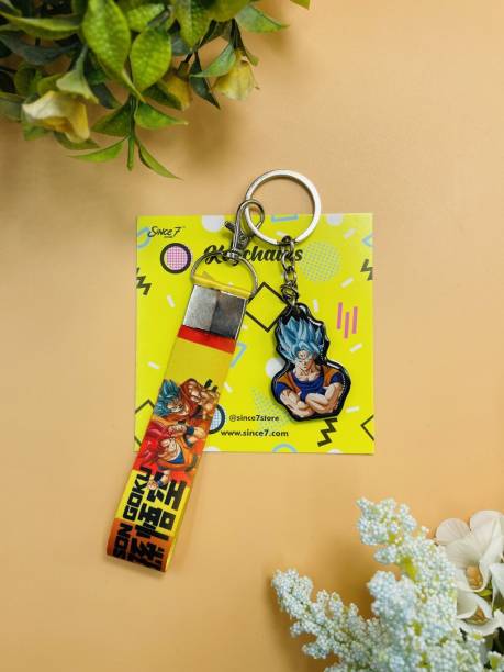 Since 7 Store Goku Double-Sided Printed Keychain Combo for Dragon Ball Z Anime Fan/for Gifting Key Chain