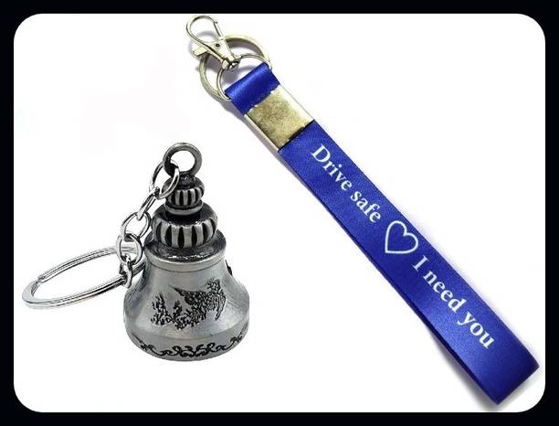 Meeko.com Tibetan Gaurdian Bell Shaped Keyring for men and women_cx11 Key Chain