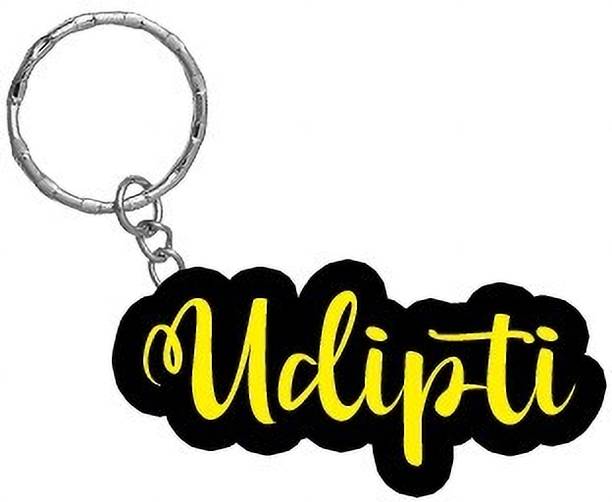 SY Gifts Udipti Name Black Yellow Name Keychain Key Chain