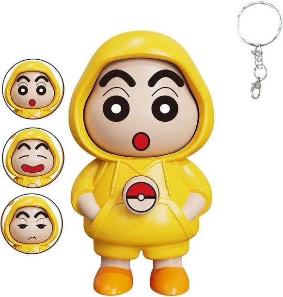 Pamidhar Shinchan Face Rotating Keychain Key Chain, Face Changing Key Holder Key Chain