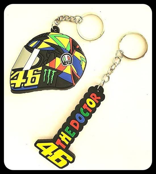 Meeko.com The Doctor 46 helmet with multicor vr46 key chain-Kc181 Key Chain