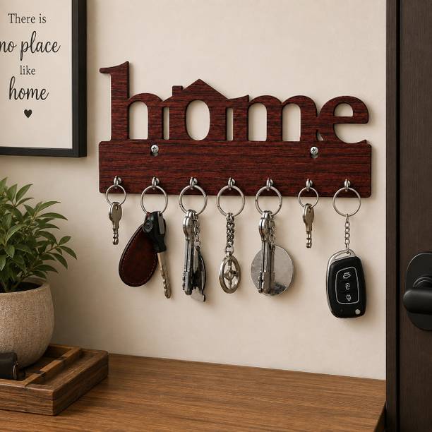 Royalcrafttradingcompany Home 7 Hook Key Holder Wood Key Holder