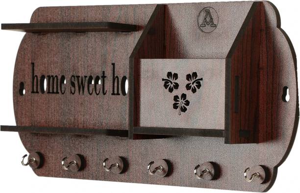 FMSA4 office / home/ Best decorative item for home décor / festive décor Mobile stand Wooden Wall Shelf