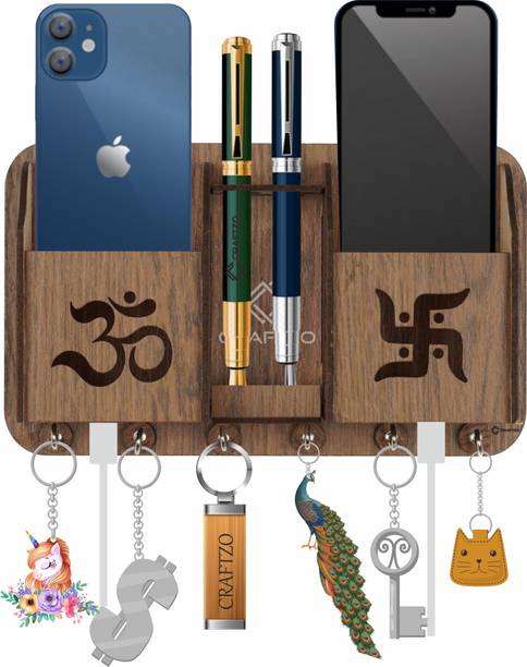 Craftzo Key Holder For Wall /Home Decor Items/ Key Stand Wood Key Holder
