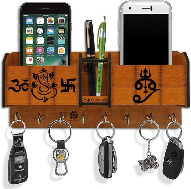 Kishucraft OM-SWASTIK Print Key Holder For Home Decor And Office Useful Item