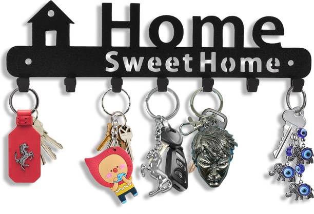 सुवेहार्ट्स Key Holder | Home Sweet Home Metal Keyholder | Steel Key Holder स्टील की होल्डर