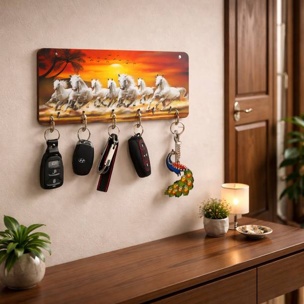 Mayk Decorative Wall Key Holder for Home Stylish Key Rack Wood Key Holder