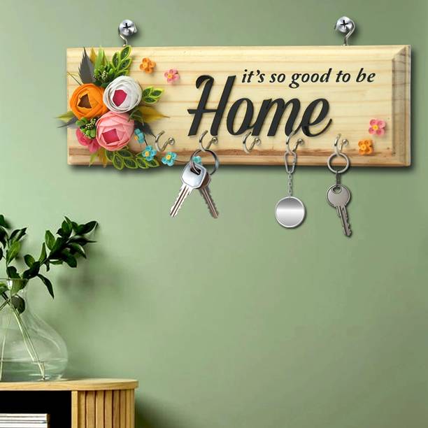 Swapnil Arts Classic Decorative Floral Key Hanger Wood Key Holder