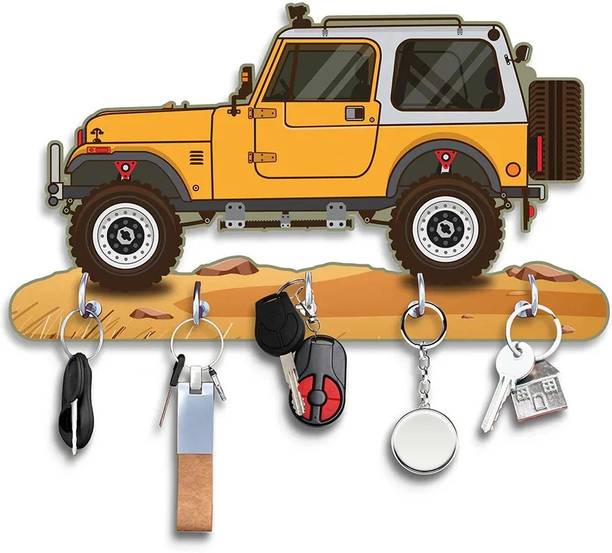 Raptech Key Holder for Home|Wooden Key Stand for Wall|Key Hanger|Key hooks (11418) Wood Key Holder