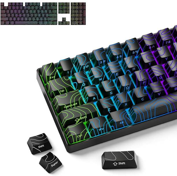 ELEPHANTBOAT Topographic Backlit Keycap Set Desktop Keyboard Replacement Key