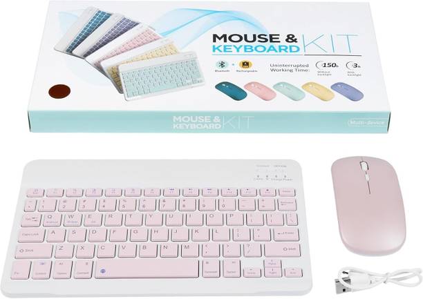 Viraan USB Keyboard and Mouse Combo for Computer Use Bluetooth Handheld Laptop Keyboard Compatible with Tablet