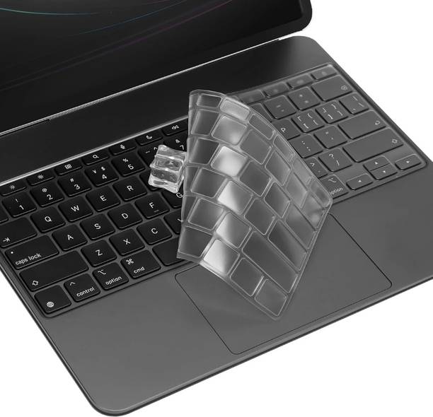 Saco Transparent,Silicone Skin Keyboard Protector Cover Compatible for 2024 iPad Pro 13 inch M4 Chip (A2925/A2926) Magic Keyboard Keyboard Skin
