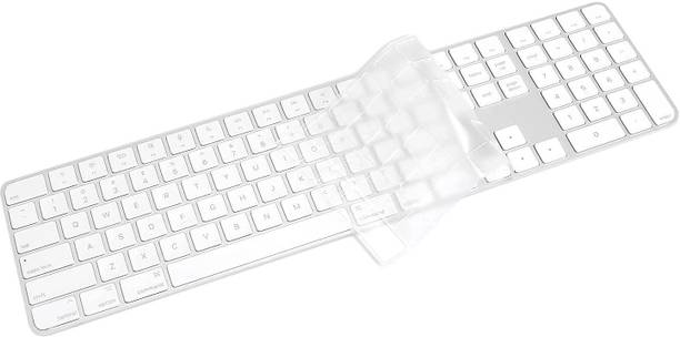 Saco Keyboard Cover for (for 2022 Mac Studio & 2021 iMac 24 inch M1 Chip) Apple Magic Keyboard with Touch ID and Numeric Keypad Model-A2520 Keyboard Skin