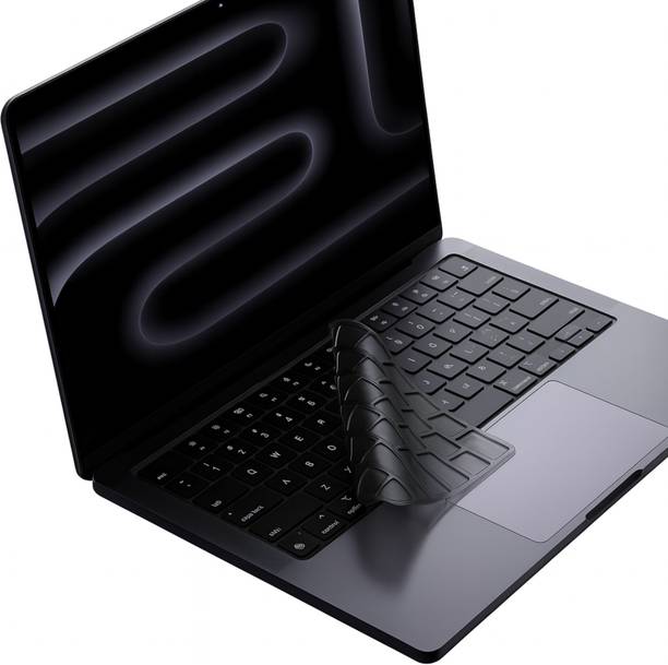 SPACEthing Keyboard Guard for Macbook Pro 14 - Black Laptop Keyboard Skin