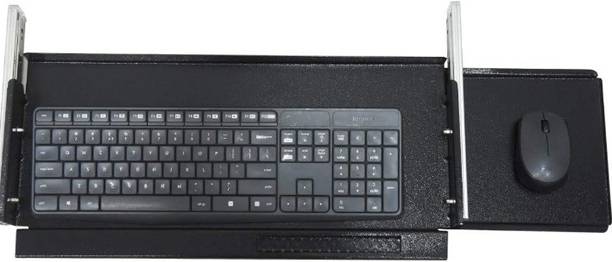Spylock Metal Keyboard Tray with Mouse Tray and with Telescopic Channel and Mouse pad Keyboard Tray