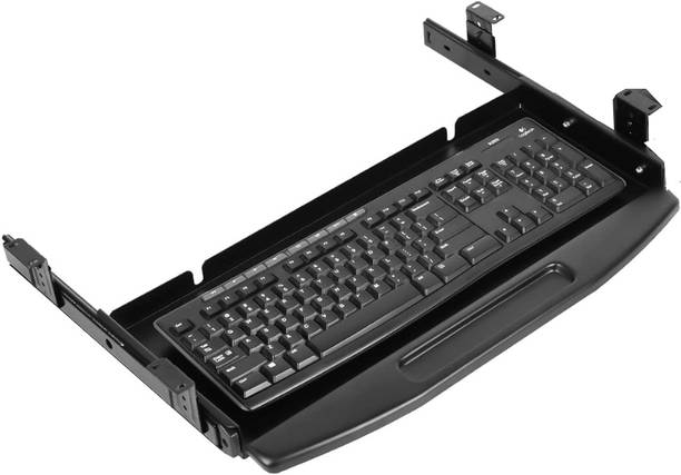 Elegence Craft Heavy Duty Keyboard Tray Under Desk with Height Adjuster for Office Metal Large Keyboard Tray
