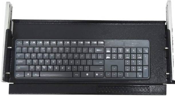 Spylock High Grade Metal Key Board Tray With Out Mouse Drawer Tray And Telescopic Chanel Keyboard Tray